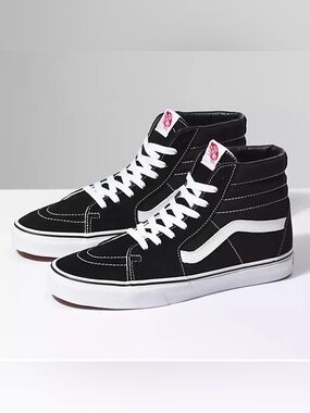 Vans Sk8-Hi Slim Black White High Top Sneakers Womens 7 NWT